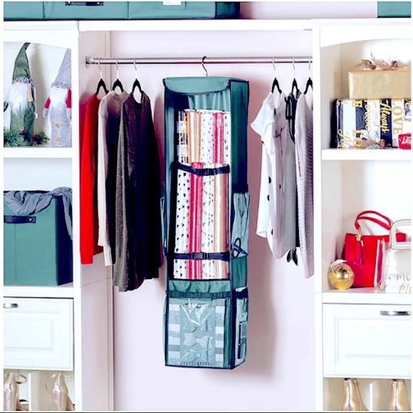 🎁 Hanging Gift Wrap 🎁 Wrapping Paper Storage 360 degrees Tissue Bow Organizer - Picture 3 of 12